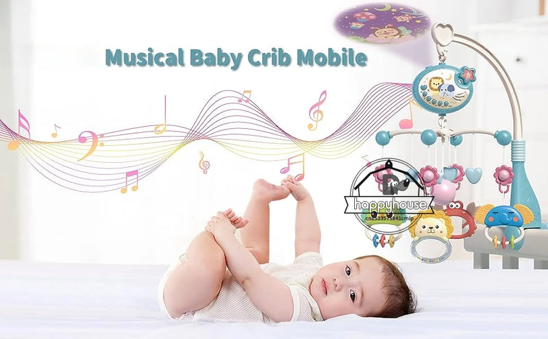 Musical Baby Crib Mobile with Lights Music Projection for Infants Remote Control Crib Toys for Newborn Baby Mobile for Crib Toys