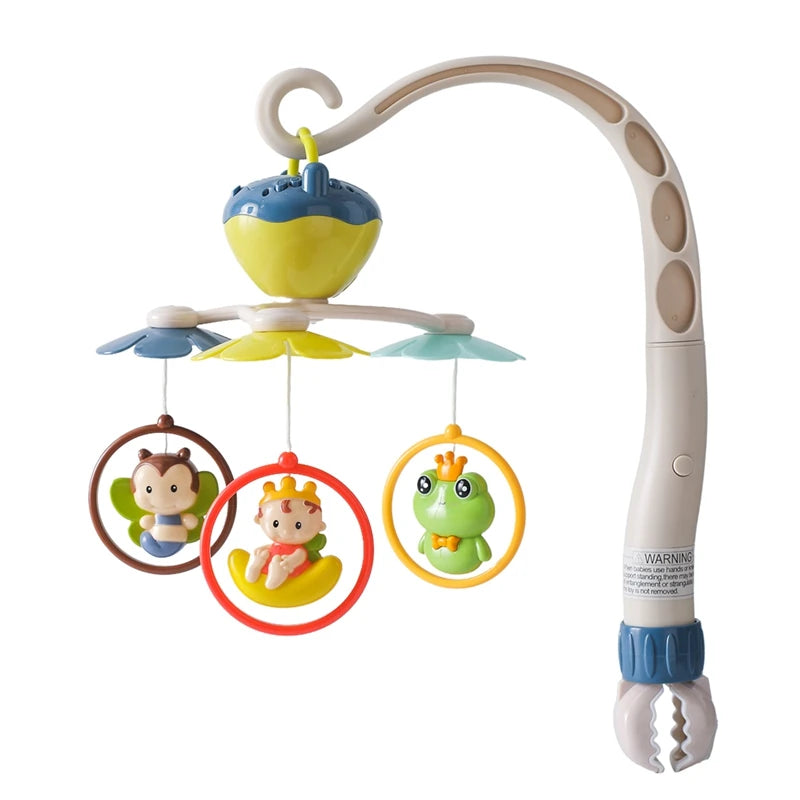 Baby Crib Mobile Wooden Bed Bell Rattle Toy Soft Felt Hot Air Balloon Wind Chime Pendant Newborn Comfort Bed Bell Toys Baby Gift