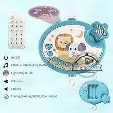 Musical Baby Crib Mobile with Lights Music Projection for Infants Remote Control Crib Toys for Newborn Baby Mobile for Crib Toys