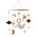 Baby Crib Mobile Wooden Bed Bell Rattle Toy Soft Felt Hot Air Balloon Wind Chime Pendant Newborn Comfort Bed Bell Toys Baby Gift