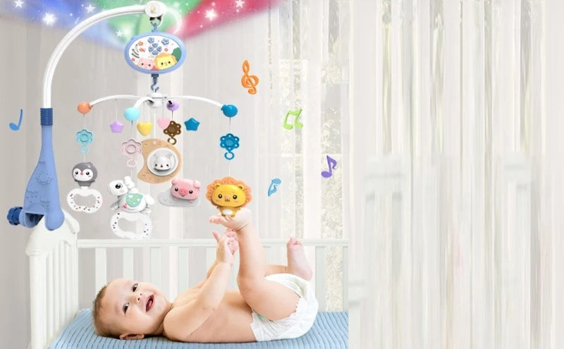 Musical Baby Crib Mobile with Lights Music Projection for Infants Remote Control Crib Toys for Newborn Baby Mobile for Crib Toys