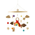 Baby Crib Mobile Wooden Bed Bell Rattle Toy Soft Felt Hot Air Balloon Wind Chime Pendant Newborn Comfort Bed Bell Toys Baby Gift