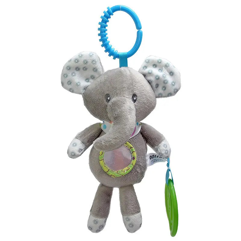 Baby Sensory Hanging Rattles Soft Learning Toy Plush Animals Stroller Infant Car Bed Crib with Teether for Bebe Babies Toddlers